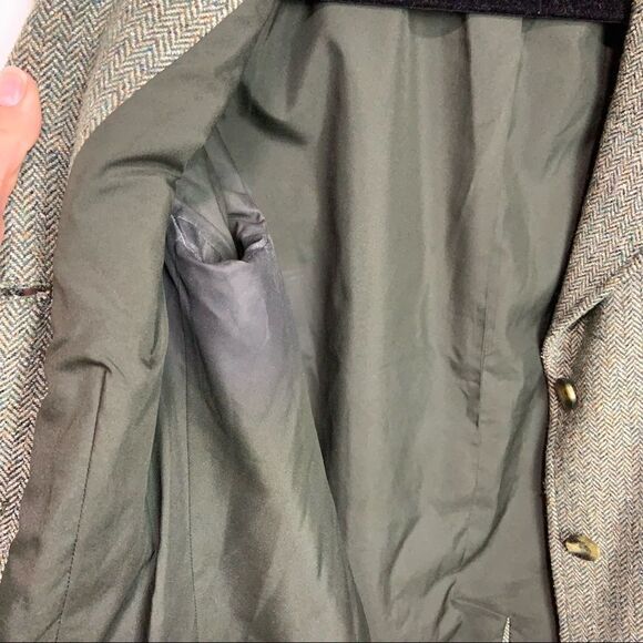 Vintage L.L. Bean Wool Herringbone Tweed Blazer size Medium Petite (N22) - Picture 6 of 6